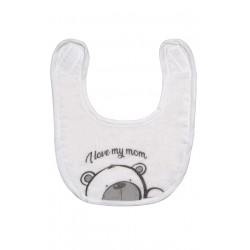 PrettyBaby "I love my mom" Σαλιάρα Μικρή Velcron Φροτέ Unisex