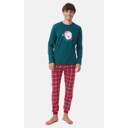 Minerva X-mas Bear Εμπριμέ Ανδρική Πυτζάμα 